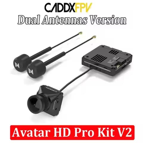 Caddx Walksnail Avatar HD V2 Kit or Pro Kit (Dual Antennas) w/ Gyroflow+ & 32GB - for FPV Builds
