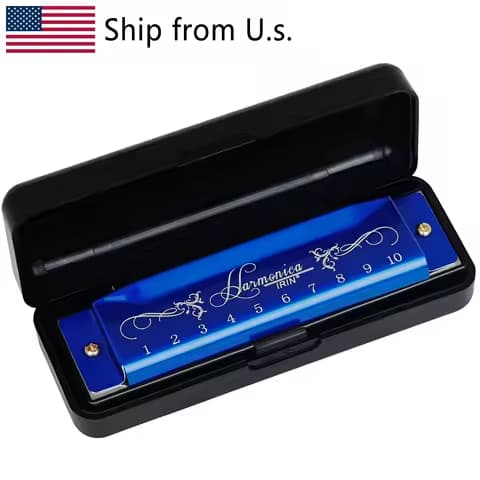 IRIN 10 Hole 10 Harmonica Tone Colorful C Key Harmonica Woodwind Instrument Suitable for Beginners Teaching Playing Gift