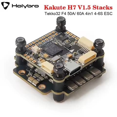 HolyBro Kakute H7 V1.5 Stacks H7 FC ICM-42688P OSD Onboard Bluetooth With Tekko32 F4 50A/ 60A 4in1 4-6S ESC for RC FPV Drone