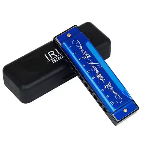 IRIN Harmonica 10 Hole 20 Tone Colorful C Key Harmonica Woodwind Instrument Suitable for Beginners Teaching Playing Gift